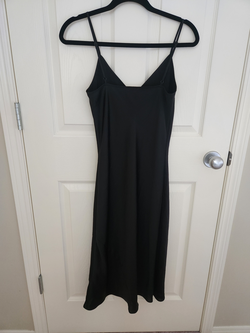Wilfred Black Satin Midi Slip Dress - Picture 2 of 3
